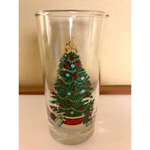 Set of 4 vintage Christmas Tree highball glasses